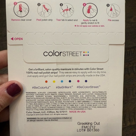 Color Street Nail Polish Strips - “Greeking Out” Royal Blue - Picture 2 of 3